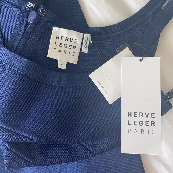 NWT Herve Leger Cropped Flare-leg Jumpsuit - Picture 6 of 16